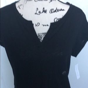 NWT black scoop neck T shirt